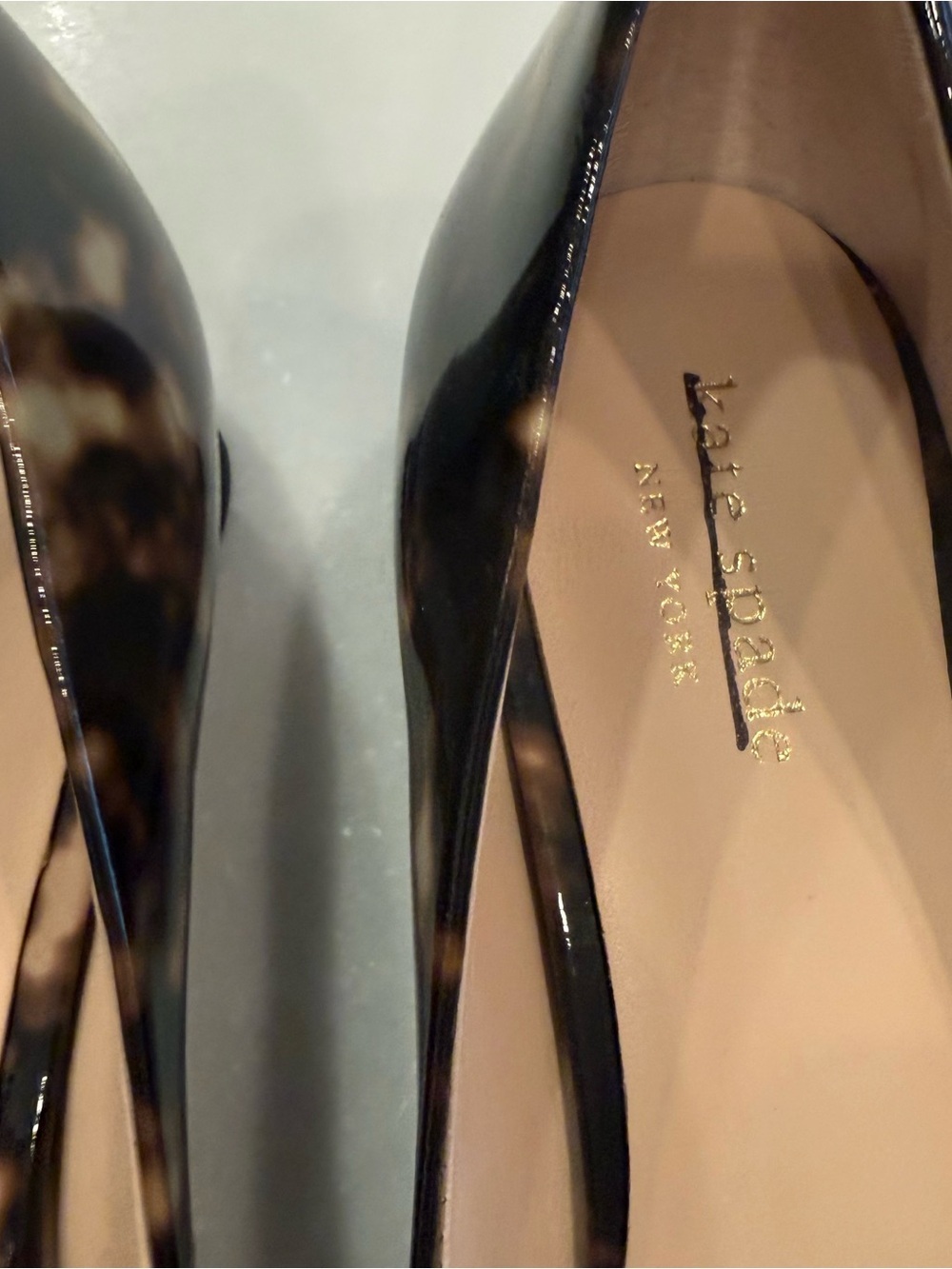 Kate Spade Fallyn Women’s Tortoise Shell Patent Leather Flats Sz 9 NIB - Picture 4 of 13